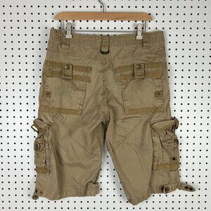 Request Baggy Khaki Cargo Shorts Size 32 Tactical Army Tan Skater Grunge‎ Punk